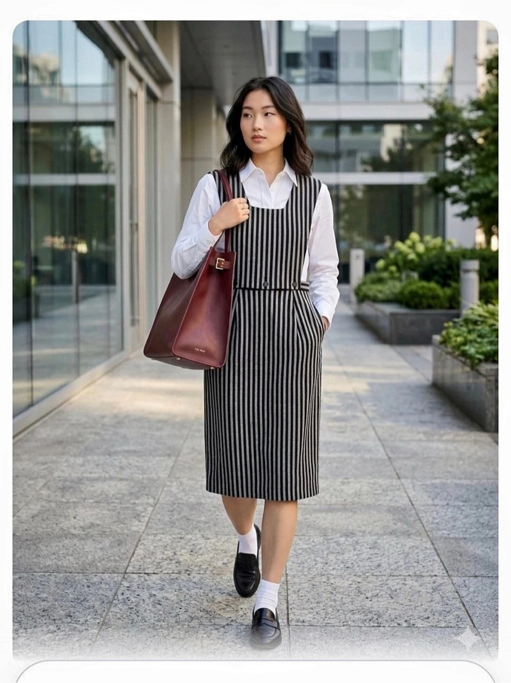 Goo Goo Eyes Striped Midi Dress in Black & White Size Medium Like New